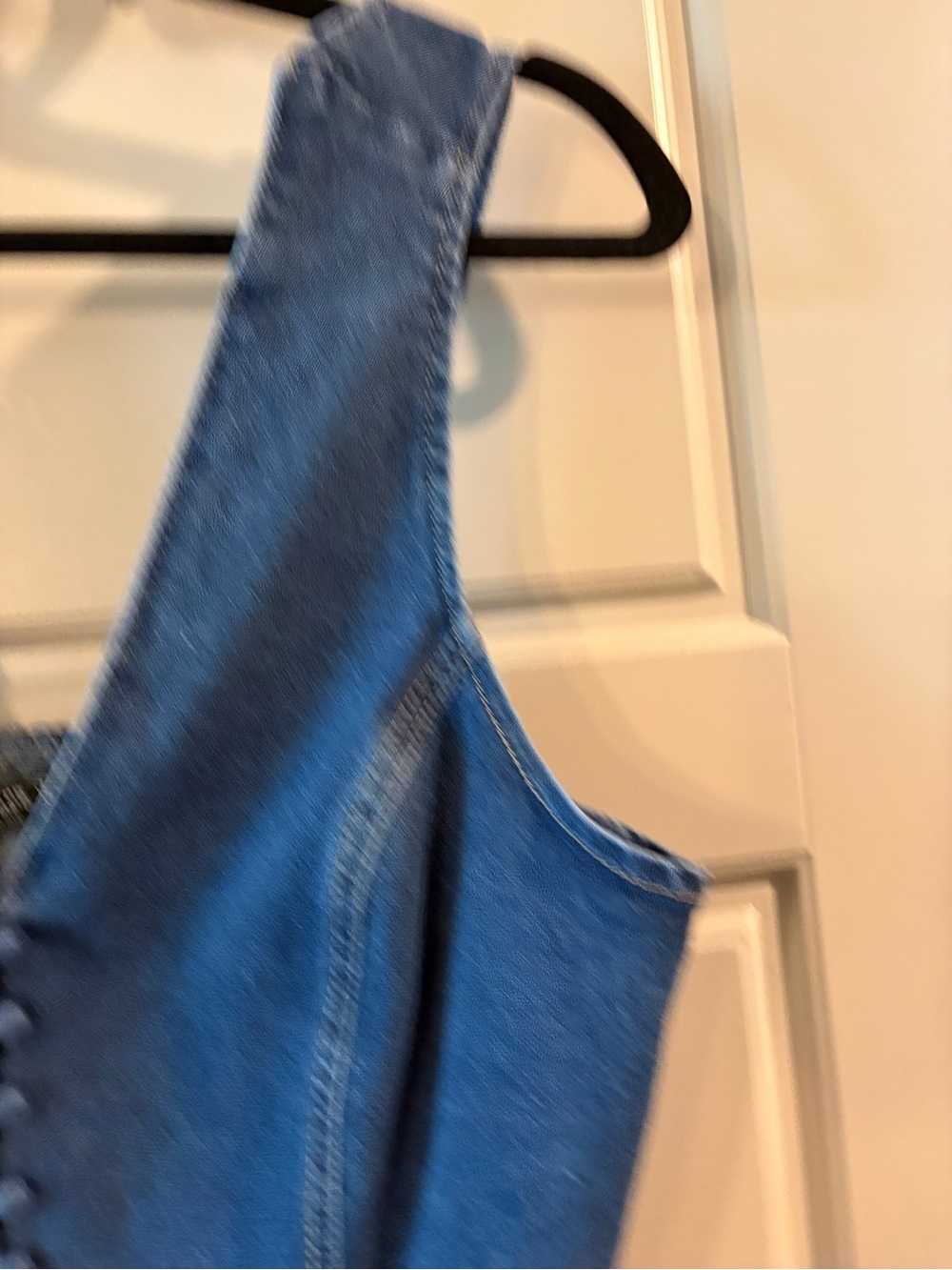 Emerson Lang blue denim corset top with button front and open back L (smaller) - Picture 6 of 11